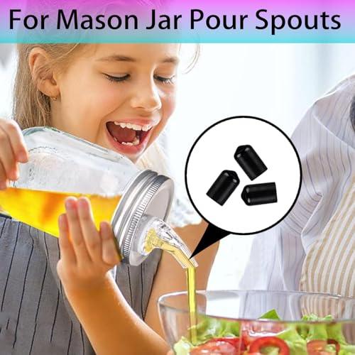 100pcs Wine Pourer Dust Covers - Rubber Caps for Liquor Spouts