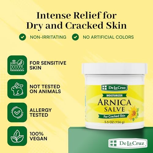 De La Cruz Arnica Salve, Deep Moisturizing Balm for Dry & Cracked Skin, 5.5oz