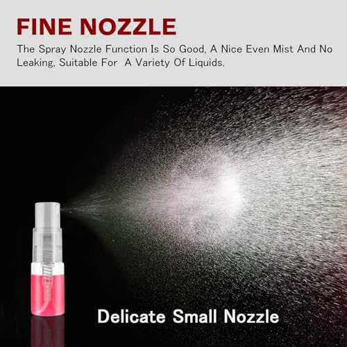 2ml Refillable Glass Spray Bottles - 60 Pack Perfume Atomizers