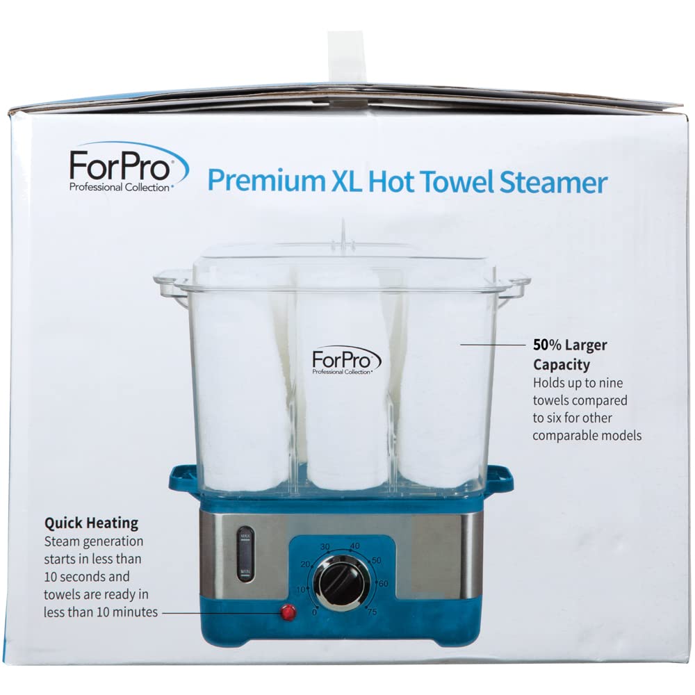 Premium XL Hot Towel Steamer - 50% Larger Capacity, Heats 9 Facial Towels Quickly | Ideal for Salons & Spas