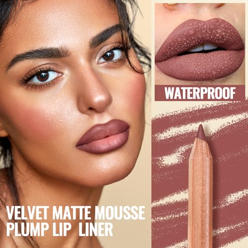 Pudaier Lip Liner Pencil Set - 6 Colors Waterproof & Precise for Defined Lips