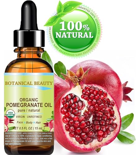 Botanical Beauty Organic Pomegranate Seed Oil - 100% Pure Cold-Pressed, 15ml