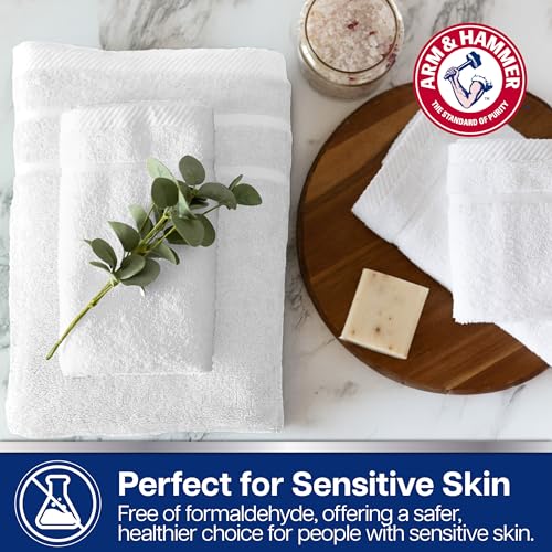 Arm & Hammer Super Soft Washcloths - 6 Pack, White for Sensitive Skin