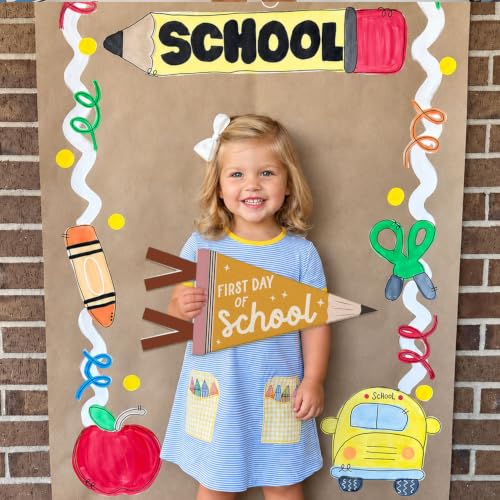 First Day of School Felt Pennant Banner | Back to School Decor
