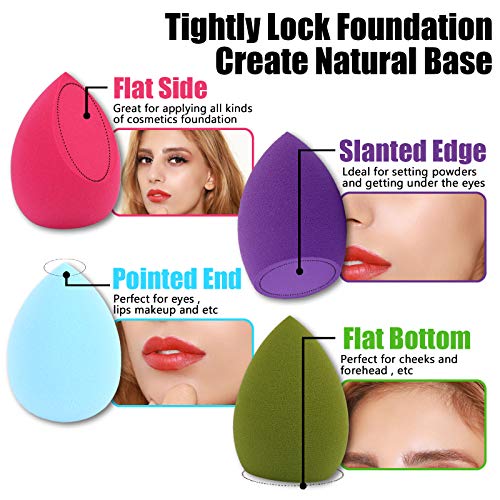 S USANN 12-Piece Makeup Sponge Set with Holder - Flawless Blending for All Cosmetics