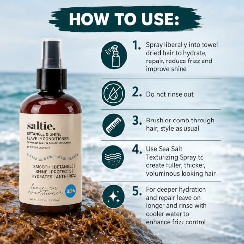 Leave-In Conditioner for Frizzy Hair - Seaweed & Kelp Treatment, 8.5 fl. Oz