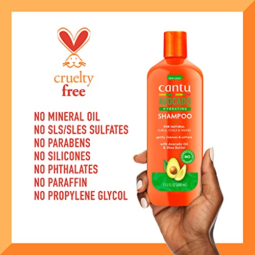 Cantu Avocado Hydrating Shampoo with Shea Butter, 13.5 oz (Pack of 2)