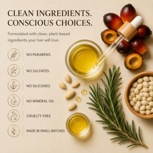 Botanical Hair Oil with Batana & Rosemary – Nourishing Scalp & Hair Treatment