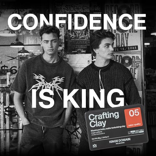 Kings Domain Melbourne Matte Hair Clay for Men - Strong Hold, Natural Finish