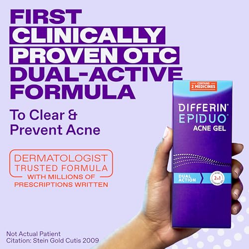 Differin Epiduo Acne Treatment Gel with Adapalene & Benzoyl Peroxide, 15g