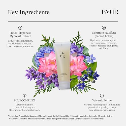 ByUR Gentle Foam Cleanser - Daily Hydrating Facial Wash with Exfoliating Perlite (4.2 oz)