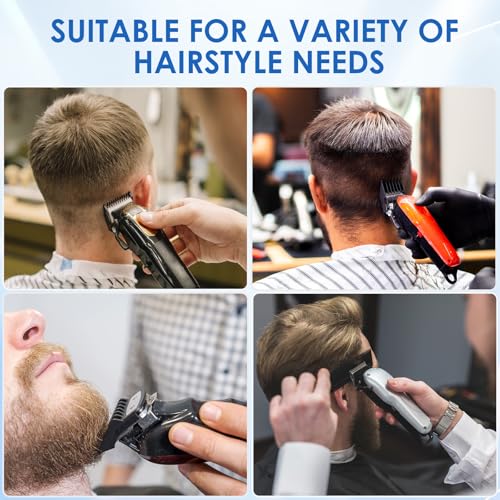 Zerika Hair Clipper Guard Set for Wahl, 6 Long Lengths with Metal Clip