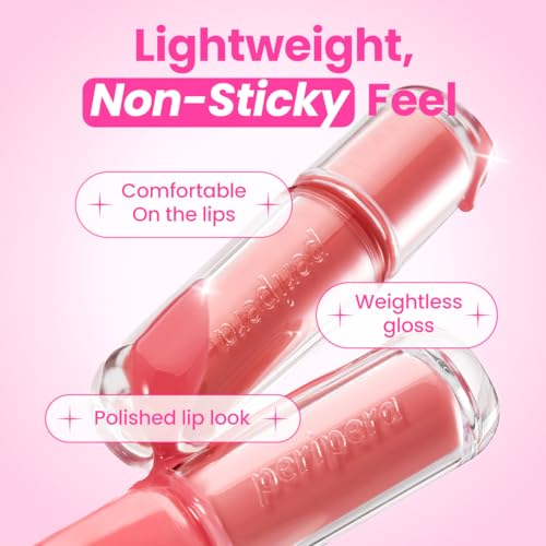 Peripera Mood Glowy Tint - Lightweight Buildable Lip Stain, 14 Rosy Wish