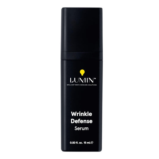 Lumin Wrinkle Defense Serum for Men – Vitamin C & Hyaluronic Acid Face Serum, Lightweight Hydrating Skincare for Smoother-Looking Skin & More Even Appearance, 15 mL