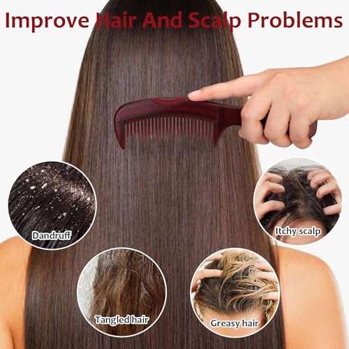 Dandruff Removal Comb Set - Scalp Detox Brush & Stainless Steel Comb