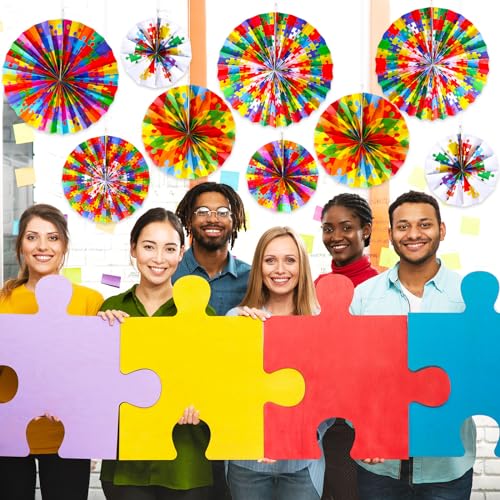 Outus 9-Piece Colorful Puzzle Bulletin Board Set for Classrooms