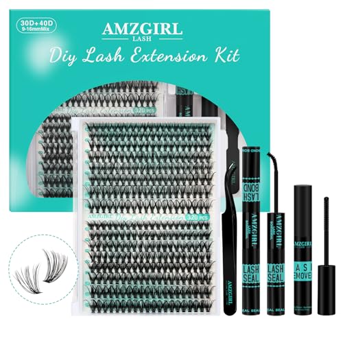 AMZGIRL 320Pcs Lash Clusters Kit 30D & 40D D Curl 9-16mm