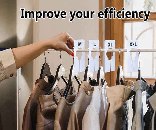 30 PCS Clothing Rack Dividers - Size Tabs for Organization