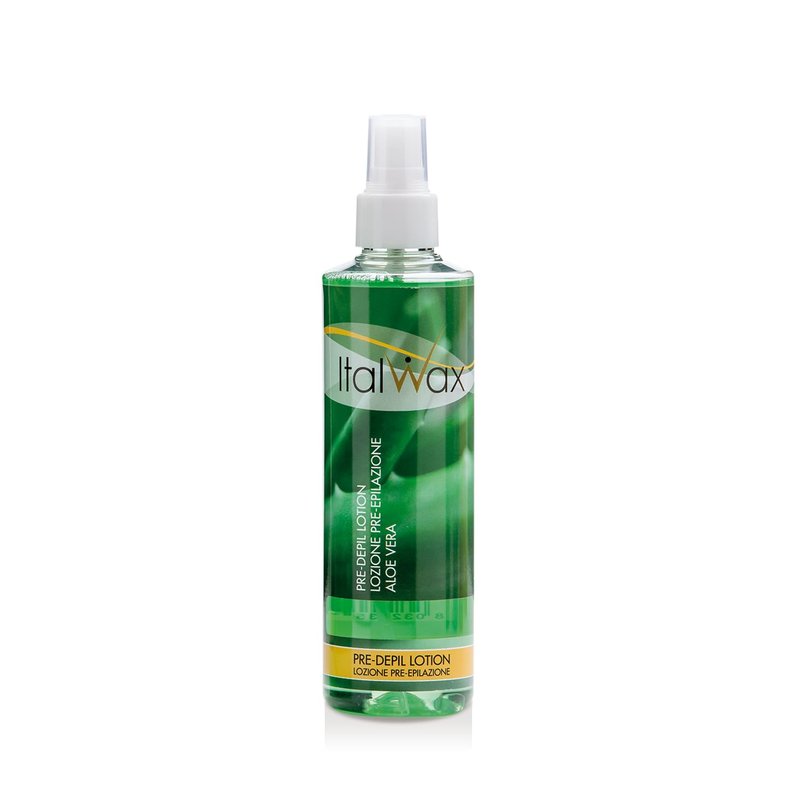 Italwax Pre Wax Care Lotion - 250ml / 8.45fl.oz - Prepare the skin for waxing hair removal - Aloe Vera - Suitable for all skin types