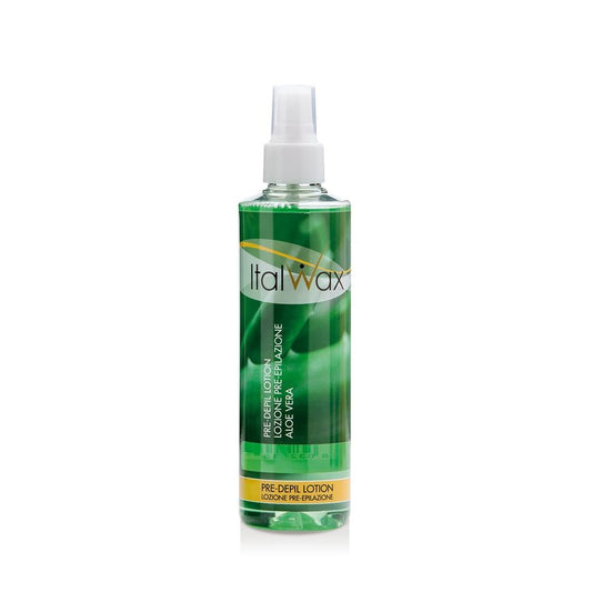 Italwax Pre Wax Care Lotion - 250ml / 8.45fl.oz - Prepare the skin for waxing hair removal - Aloe Vera - Suitable for all skin types