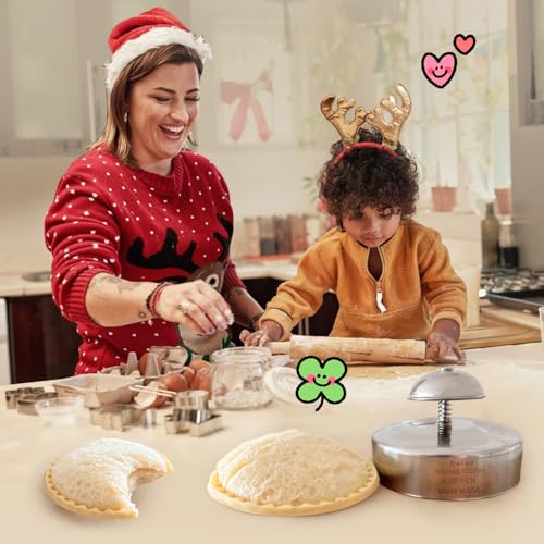 Stainless Steel Sandwich Cutter and Sealer - 3.5 Inch Uncrustables Maker for Kids