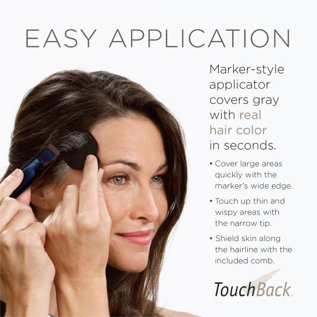 Root Touch Up Marker - Gray Hair Concealer with Real Hair Color - Light Brown
