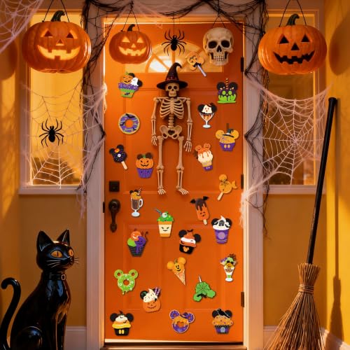 24 Halloween Ice Cream Mouse Magnets - Waterproof, Writable & Strong