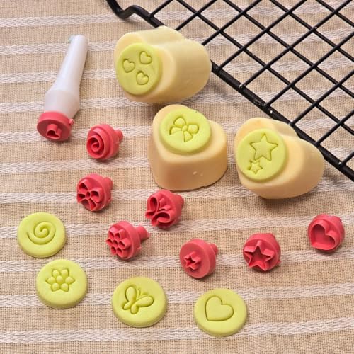 9-Piece Cookie and Pastry Stamp Set - Star, Heart, Butterfly Designs