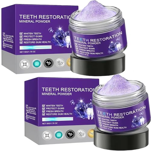 KKINYAS Mineral Tooth Powder - Natural Teeth Strengthening & Oral Care (2 Pack)
