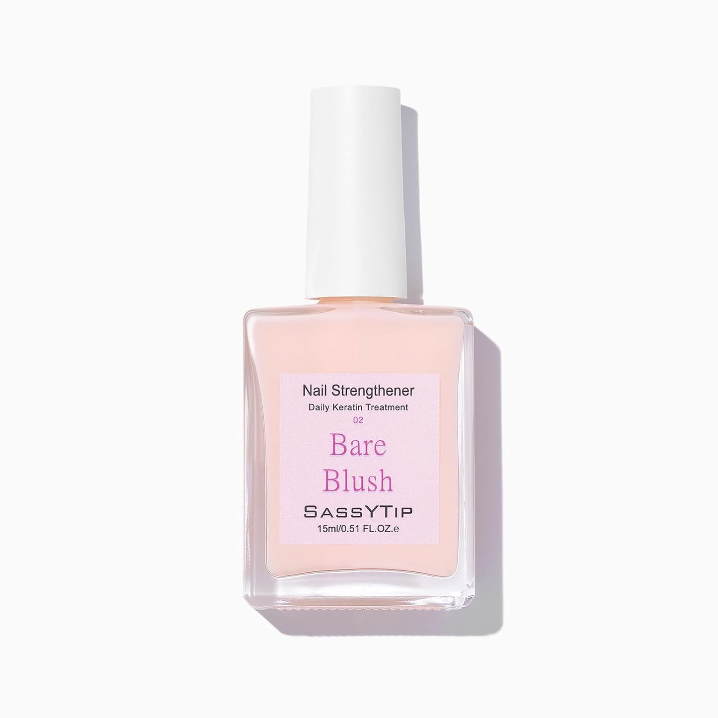 Nail Strengthener for Damaged Nails - Keratin Hardener & Growth Treatment | Jojoba Oil, 15ml (Nude)