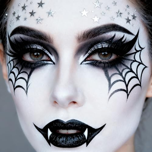 Go Ho Halloween Face Body Paint Kit White Black Red (7.1oz each) Washable