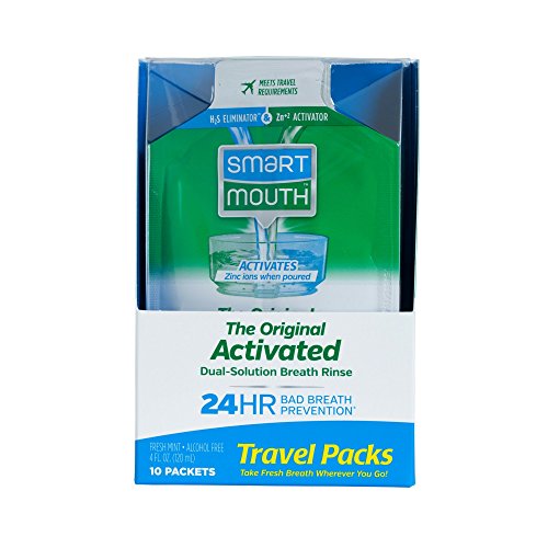 SmartMouth Clean Mint Mouthwash Packets - 24-Hour Travel-Size Rinse (10 Ct)