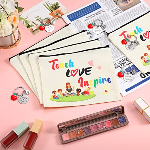 MTLEE 16-Piece Teacher Appreciation Gift Set with Makeup Bags & Keychains