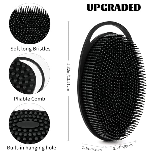 Silicone Body Scrubber 2-Pack for Sensitive Skin - Fast-Drying, Hygienic Shower Brush