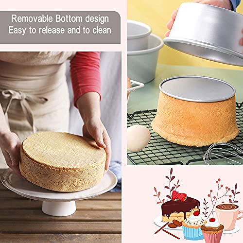 6-Inch Round Cake Pan with Removable Bottom - Anodized Aluminum