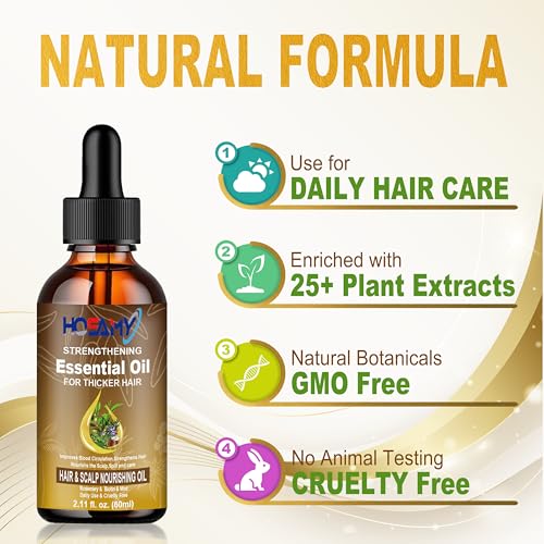 Rosemary Hair Oil for Normal to Medium Hair - Weightless Scalp Serum 60ml