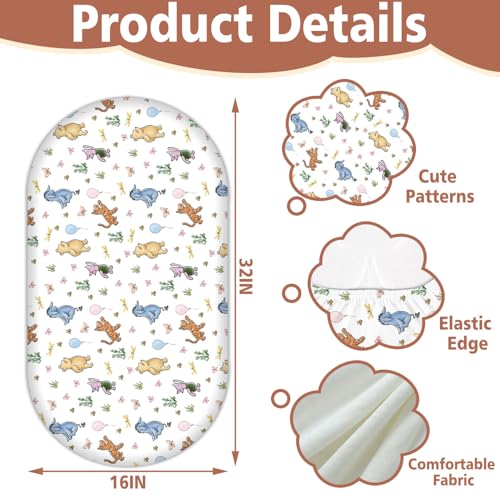 Winnie Bassinet Sheet - Soft Fitted Crib Sheet for Babies, 32x16 Inch