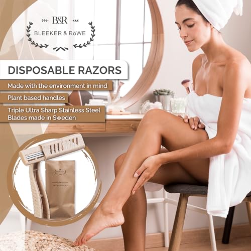 Bleeker & Röwe Eco-Friendly Disposable Razors - Triple Swedish Steel Blades