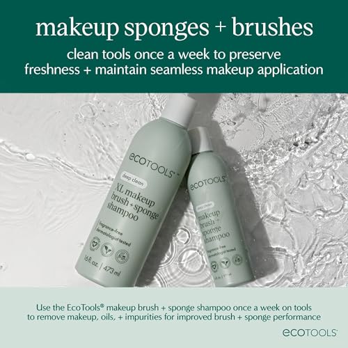 EcoTools On-The-Go Makeup Brush Kit - Travel Size Set with Bag