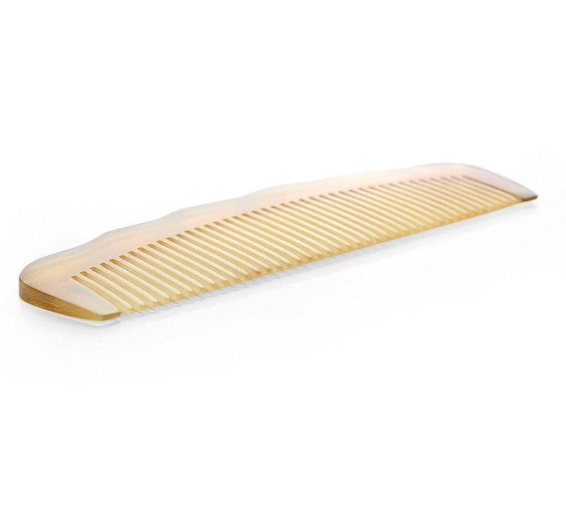 Premium Quality 100% Handmade Anti Static Natural Sheep Horn Comb - Professional Detangling Massage Comb (Wavy)