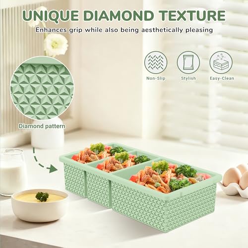 Doasuwish Silicone Freezer Trays with Lid - 2-Pack, 1-Cup & 2-Cup