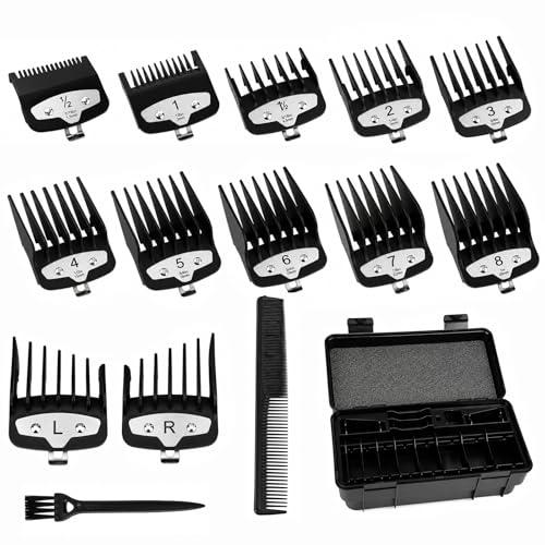 12-Piece Professional Hair Clipper Guard Set for Wahl & Standard Clippers