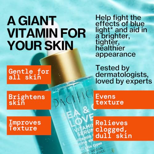 Pacifica Beauty Sea & C Love Vitamin C Serum for Face, 1 Fl Oz