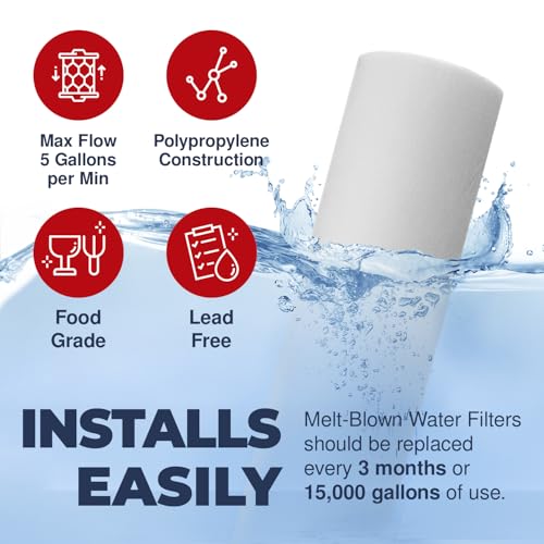 1 Micron Whole House Sediment Filter - Healthy Spring, Pack of 2
