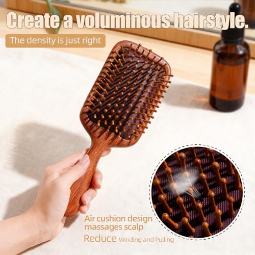 BS-MALL Premium Sandalwood Wide Tooth Hair Comb Set - 2 Pcs