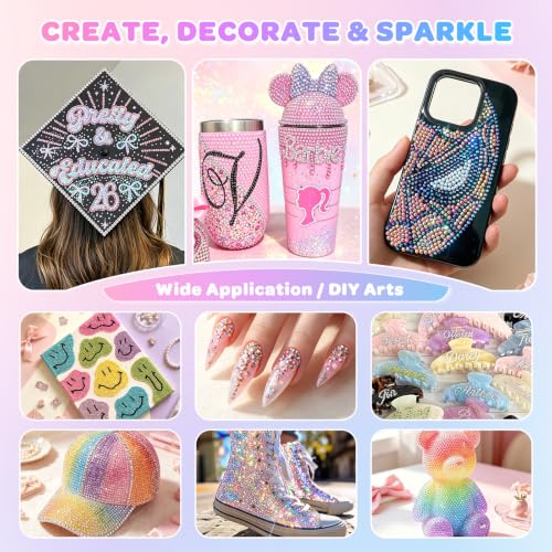 Alecpea 32 Colors Rhinestone Bedazzling Kit with 32,000 3mm Gems & Tools