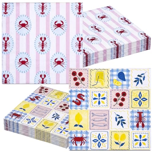 Confettiville Decorative Floral Paper Napkins - 50 Sheets, 3-Ply, 6.5"