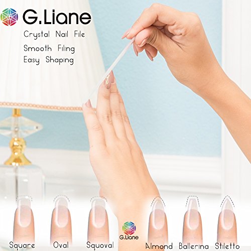 G.Liane Crystal Glass Nail File with Crystals - Red Bubble, Manicure & Pedicure Tool
