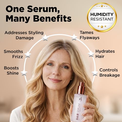 HerStyler Argan Oil Hair Serum 2oz Pack of 2 for Frizz Control & Shine