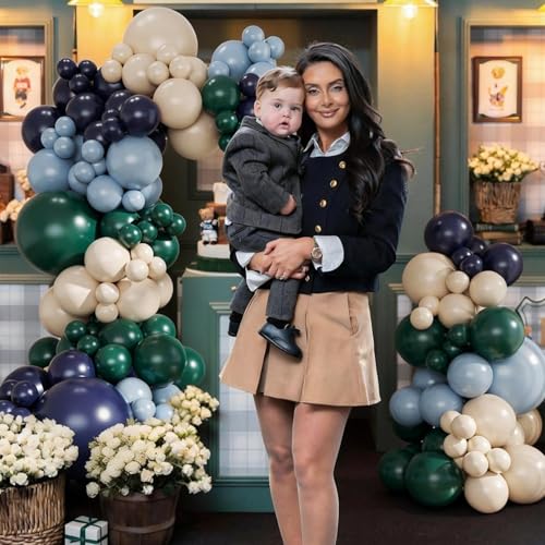 Blue and Green Balloon Arch Garland Kit for Baby Showers & Birthdays